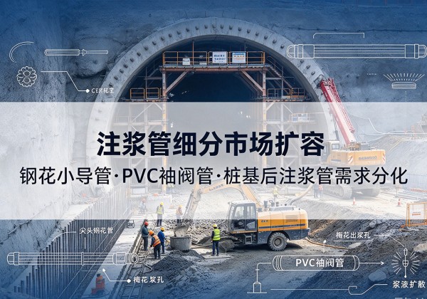 杜尔伯特注浆管细分市场扩容，隧道钢花小导管、PVC 袖阀管、桩基后注浆管需求分化